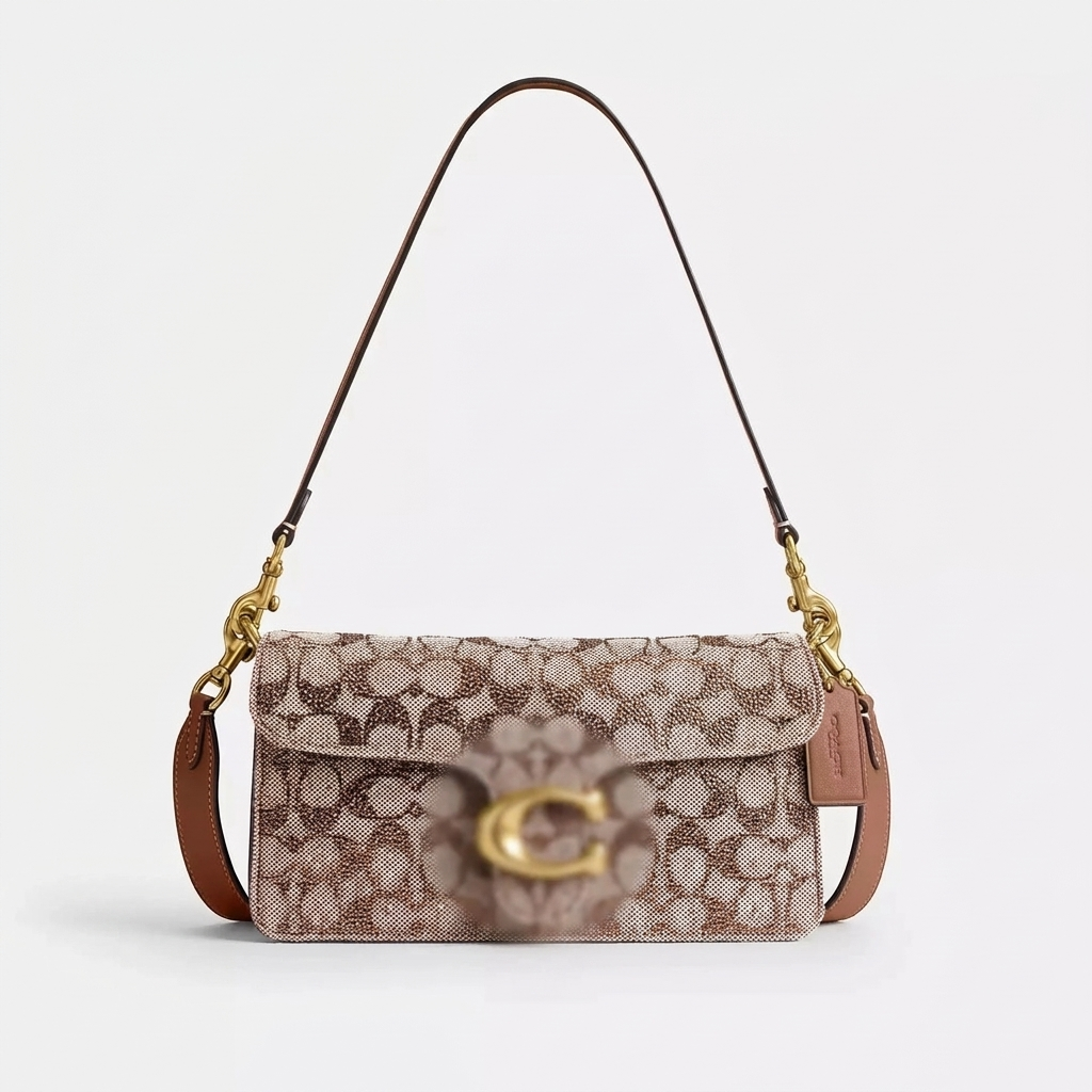 Tabby Shoulder Bag 26 In Crystal Signature Jacquard