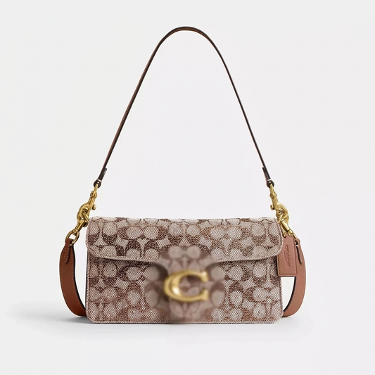 Tabby Shoulder Bag 26 In Crystal Signature Jacquard