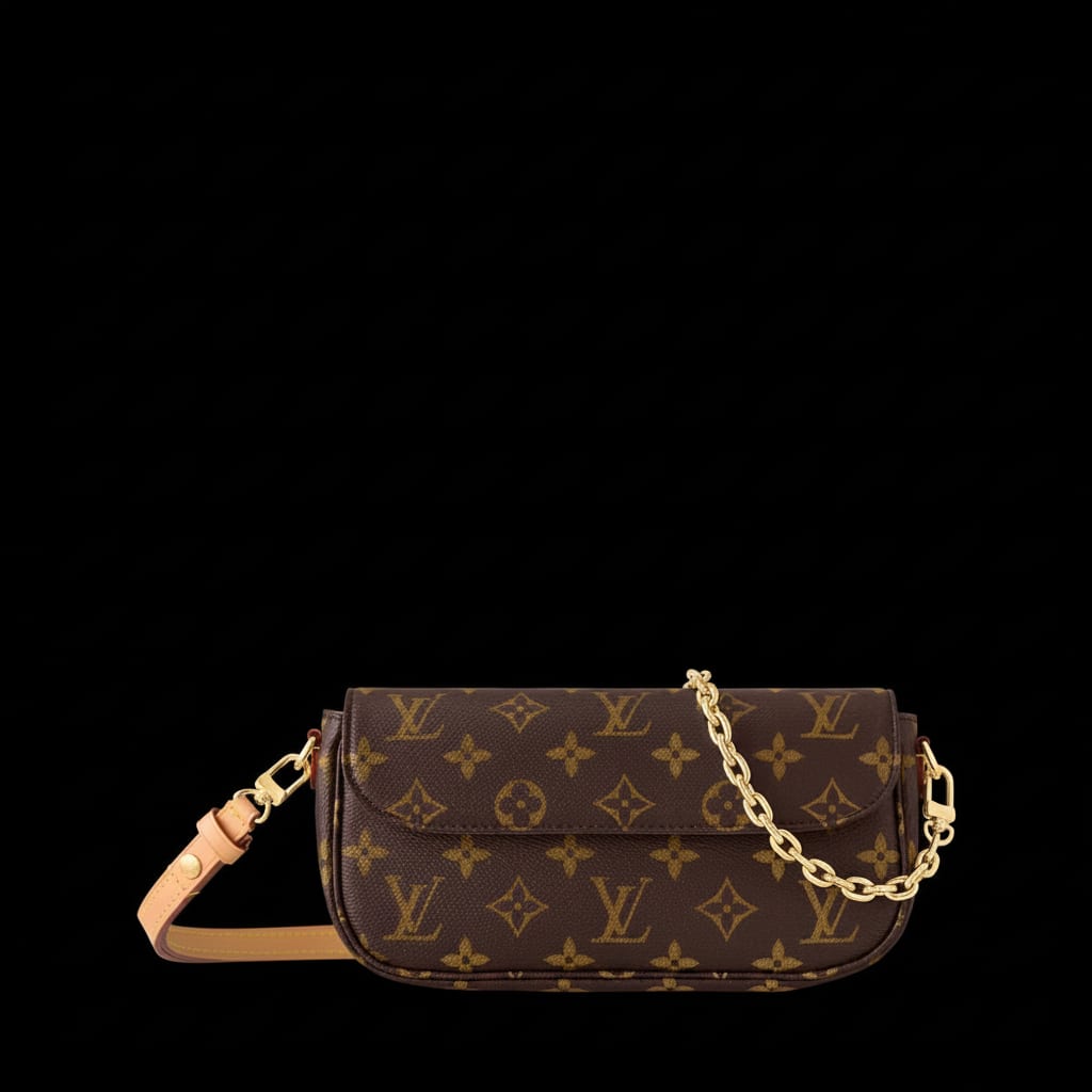Patterned Coated Canvas Wallet On Chain Bag