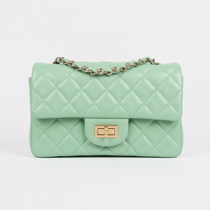 Mini Flap Bag Top Handle Lambskin